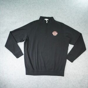 Peter Millar 1/4 Zip Men Medium Black Crown Sport Georgia Bulldogs  2021 NCAA